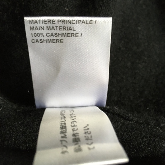 CHLOE Black 100% Cashmere Scarf Wrap Neck Sweater S - Picture 7 of 8